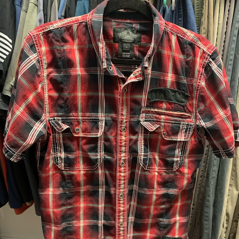 Harley Davidson Short Sleeve Button Down